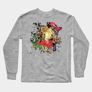 Grunge Gold Disco Ball Long Sleeve T-Shirt